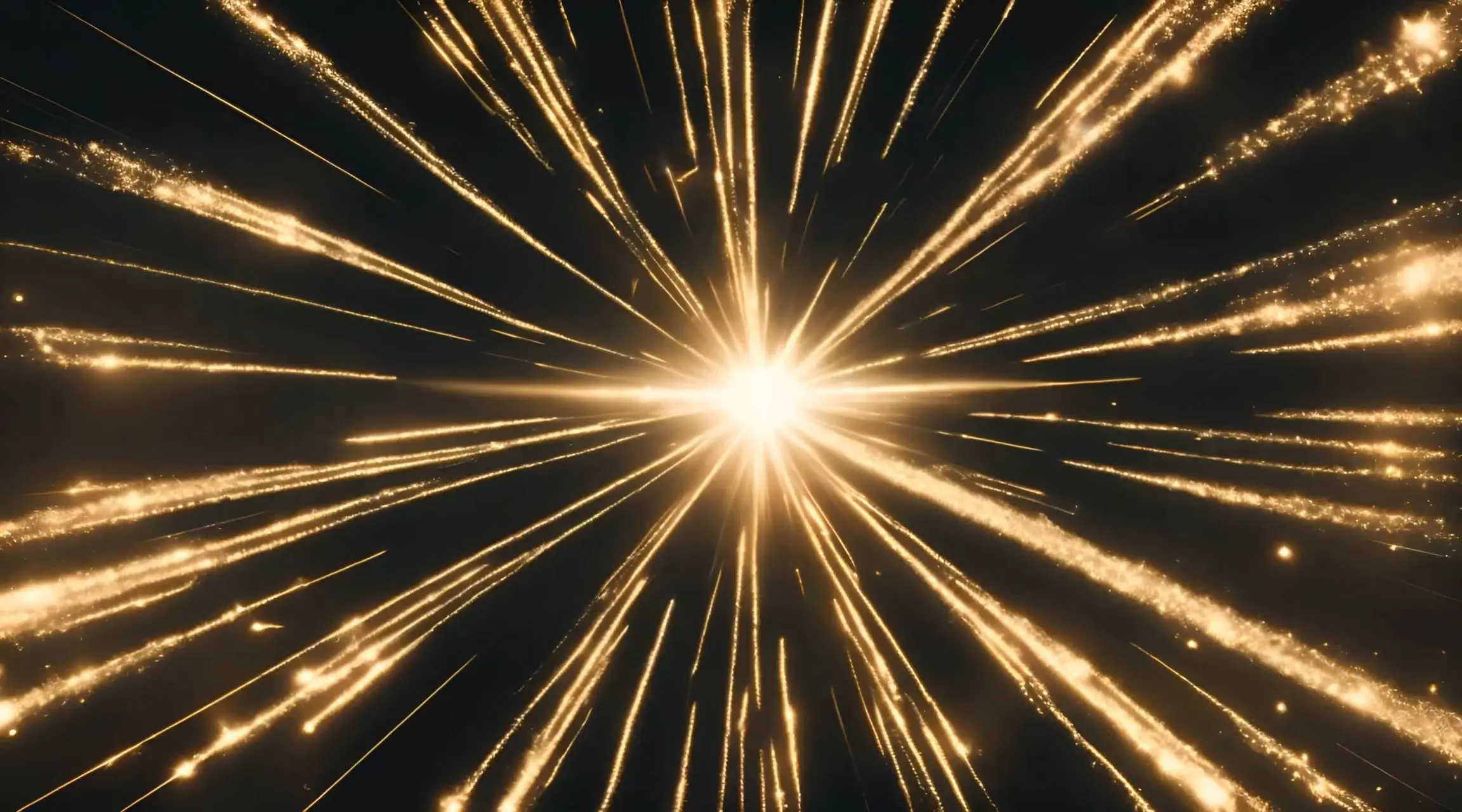 Fireworks of Gold Particles